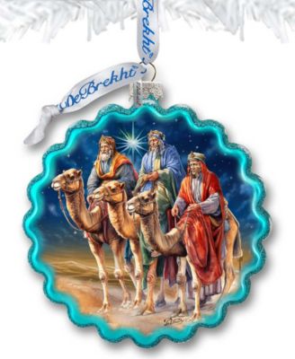 Three Kings Wreath Holiday Mercury Glass Ornaments G. DeBrekht