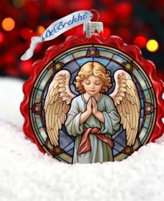 Little Angel Wreath Holiday Mercury Glass Ornaments G. DeBrekht