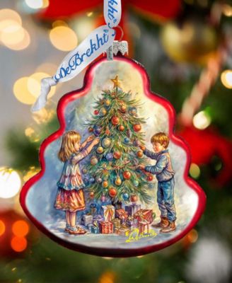 Love Among the Branches Tree Holiday Mercury Glass Ornaments G. DeBrekht