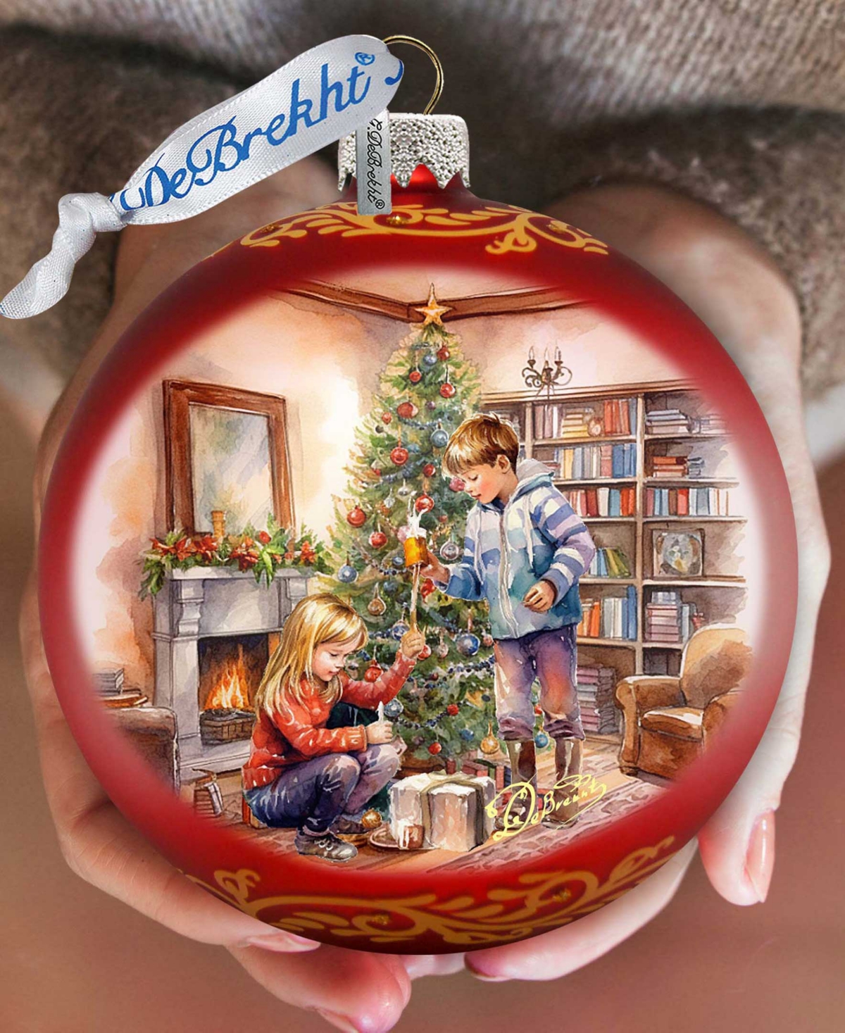 Designocracy Cherished Moments Lg Mercury Christmas Glass Collectible Ornaments G. Debrekht In Multi Color