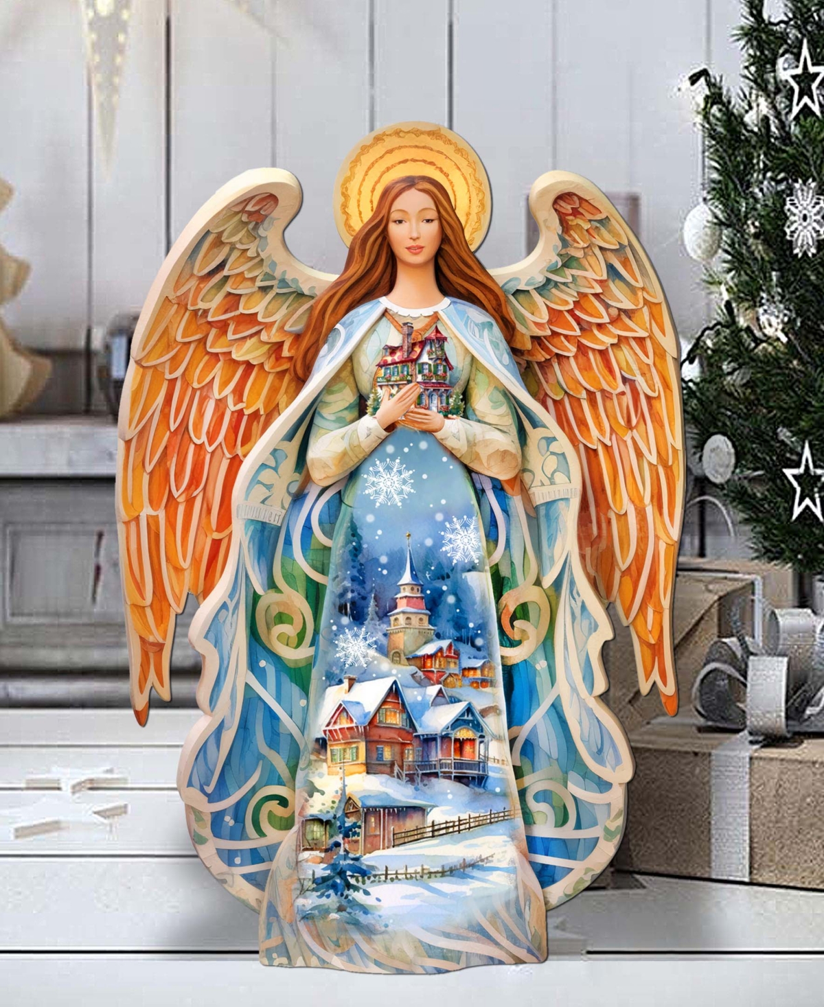 Blessing Home Angel 32" Christmas Outdoor Garden Decor G. DeBrekht - Multi Color