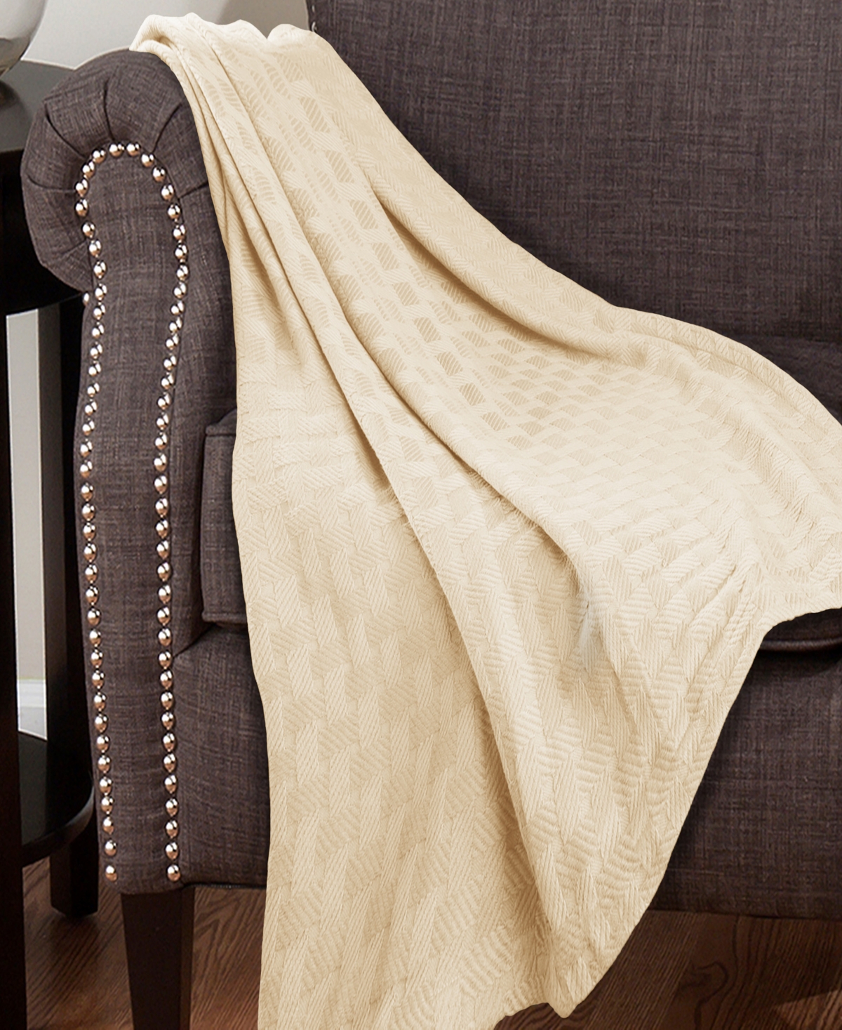 Superior Basket Weave All Season Cotton Blanket