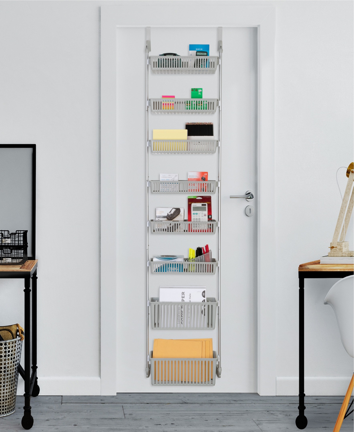 Shop Smart Design 8-tier Over-the-door Hanging Pantry Organizer In Cool Gray