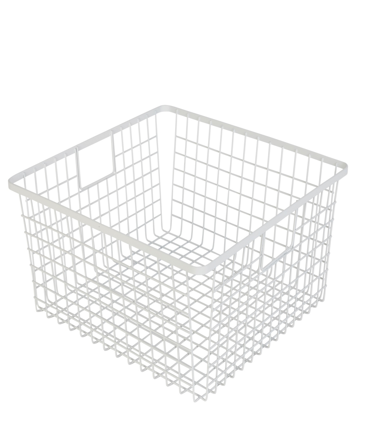 Shop Smart Design Nestable 9" X 16" X 6" Basket Organizer With Handles, Set Of 4 In White