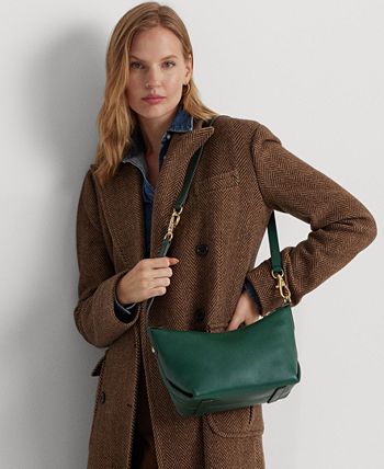 Lauren Ralph Lauren Kassie Woven Leather Medium Shoulder Bag - Macy's
