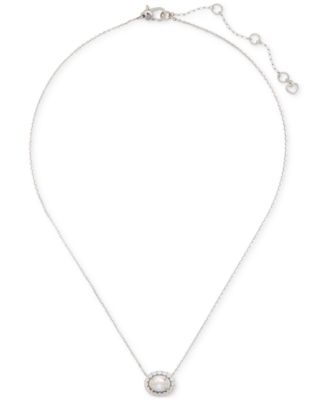 kate spade new york - Gold-Tone Crystal Halo Pendant Necklace, 16" + 3" extender