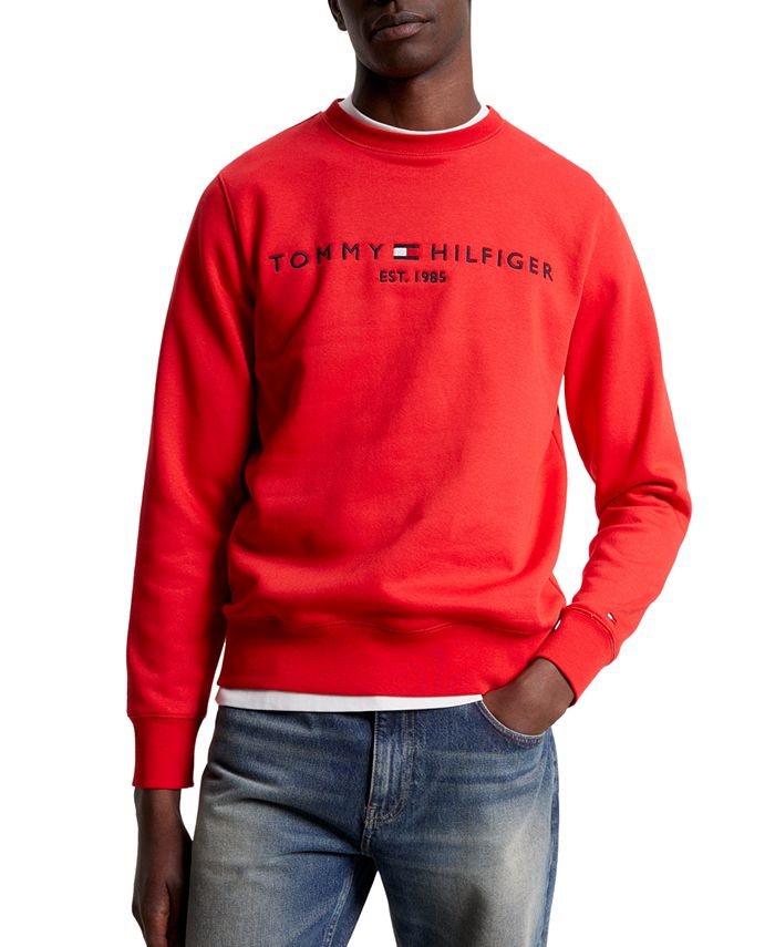 Macy\'s Embroidered Sweatshirt Hilfiger Tommy - Fleece Logo Men\'s