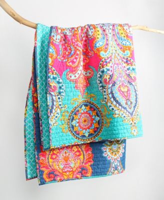 Fantasia Boho Reversible Quilted Throw, 50" x 60"
