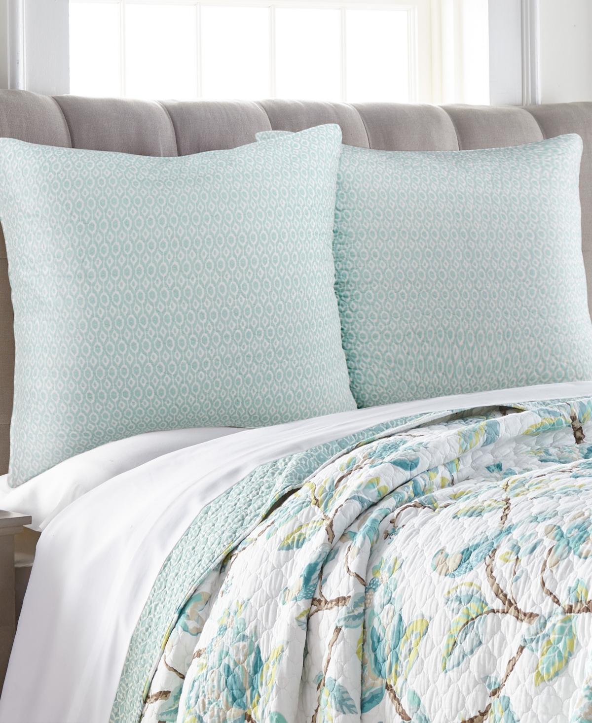 Levtex Cressida Small Ikat Medallion 2-pc. Sham Set, European In Teal