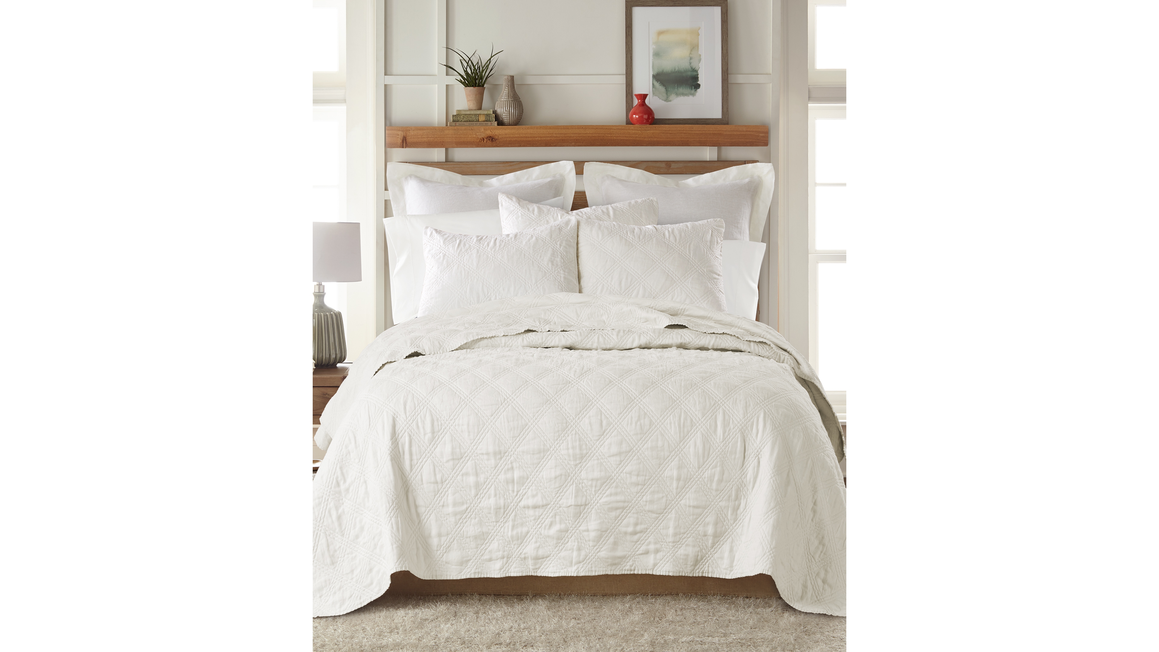 Levtex Washed Linen Relaxed Textured Quilt, King/California King