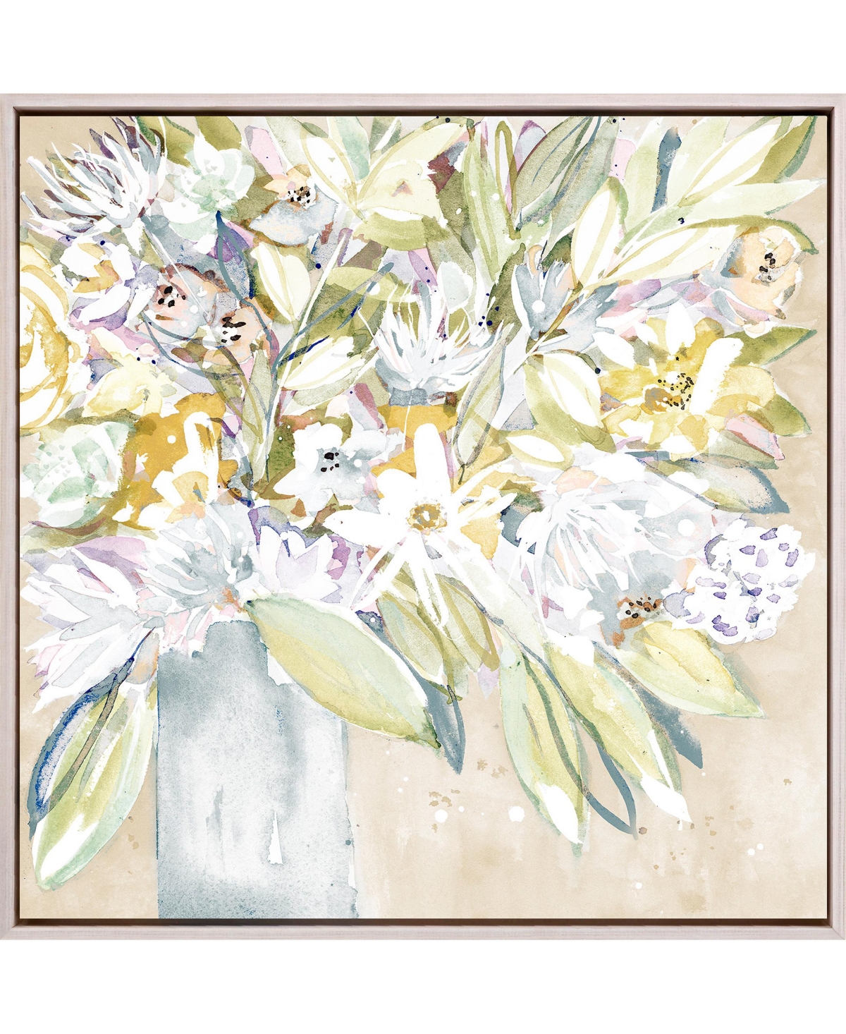 Paragon Picture Gallery Soft Floral Burst I Canvas In Multi