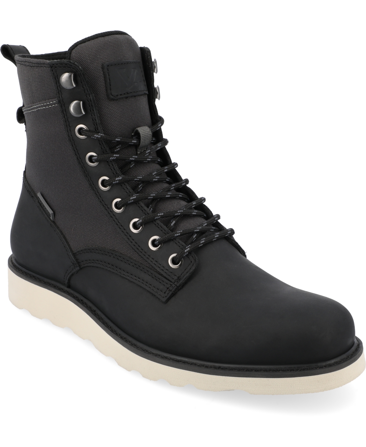Shop Territory Men's Elevate Tru Comfort Foam Plain Toe Lace-up Ankle Boots In Black