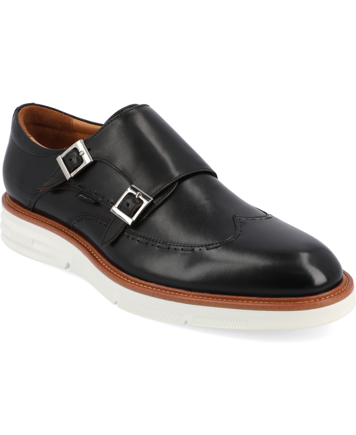 Shop Taft 365 Men's Model 105 Double Monk Shoes In Black