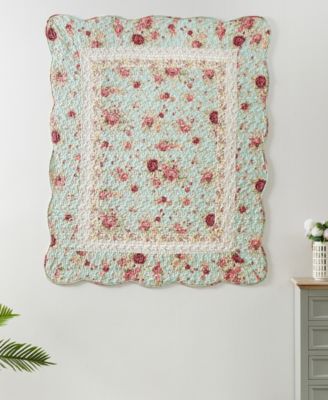 Antique Rose 100% Cotton Reversible Throw, 50" x 60"