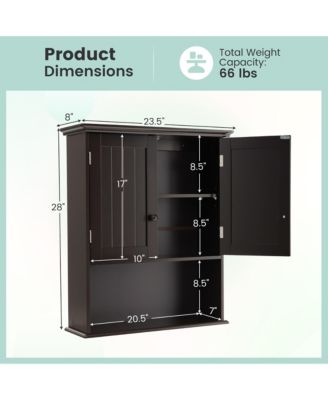 Wooden Wall-Mount Medicine Storage Bathroom Cabinet