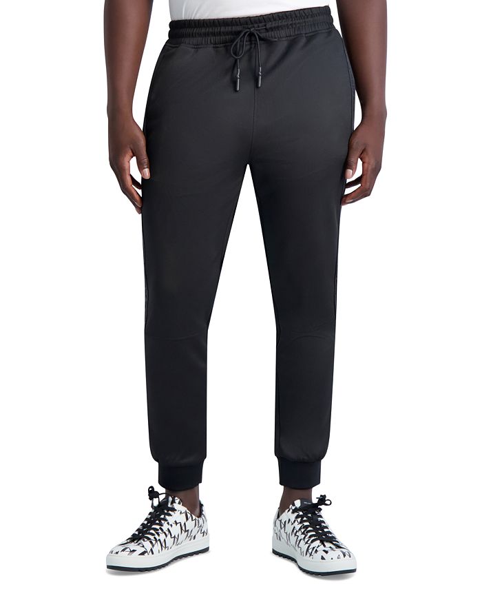 KARL LAGERFELD PARIS Men's Slim Fit Tonal Logo Drawstring Track Pants ...