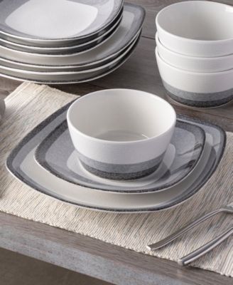 Colorscapes Layers 12 Piece Square Dinnerware Set
