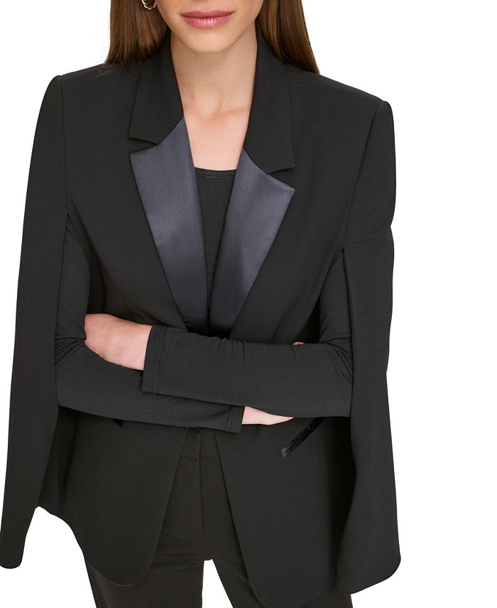 DKNY Petite Tuxedo Cape Jacket Created for Macy s Macy s