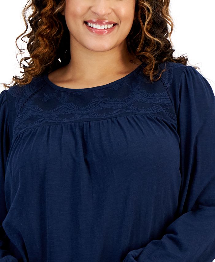 macy's style & co plus size tops