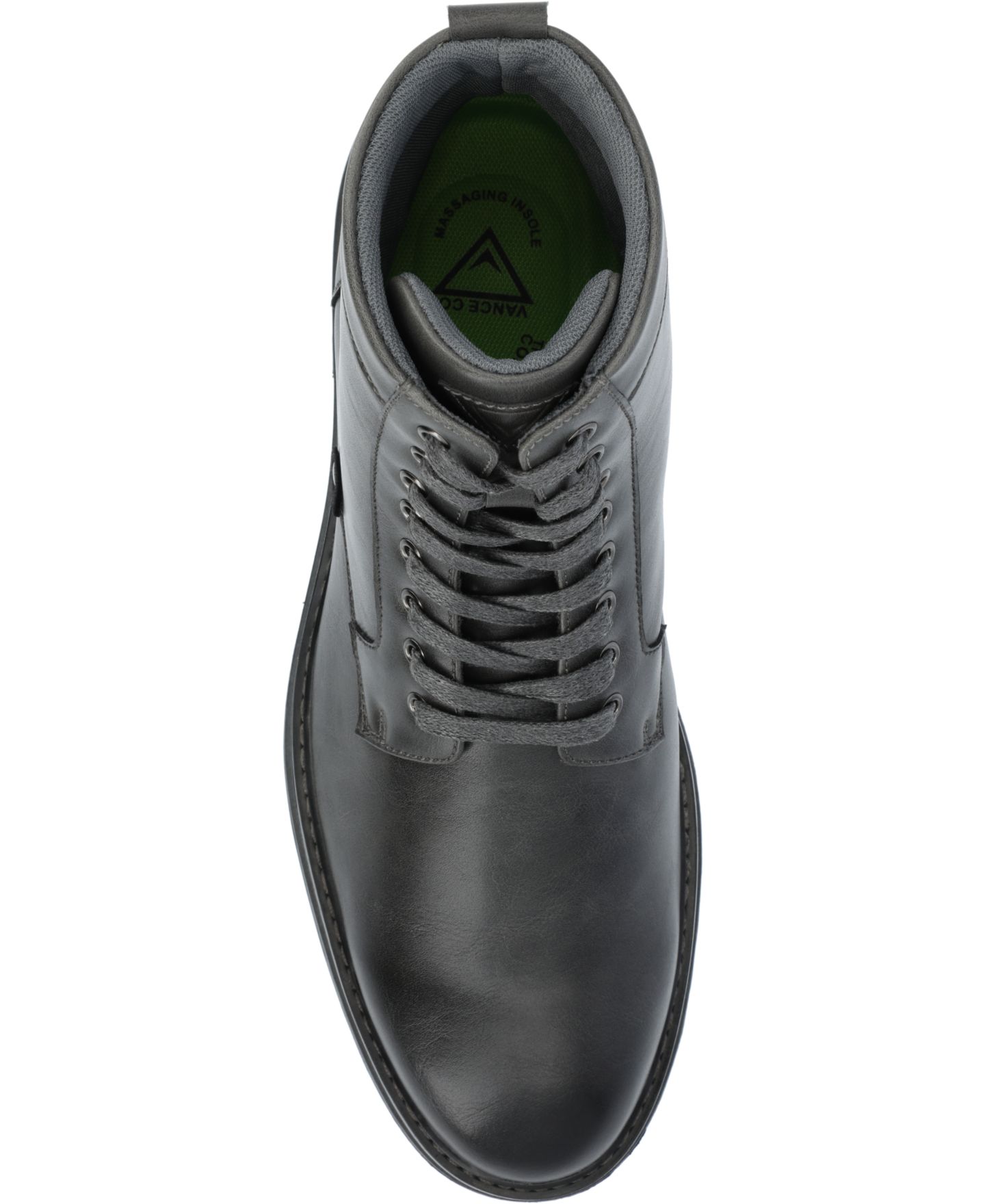 Мужские ботинки Vance Co. Denver Tru Comfort Foam Plain Toe Lace-Up Ankle, цвет: Угольный — фото 4