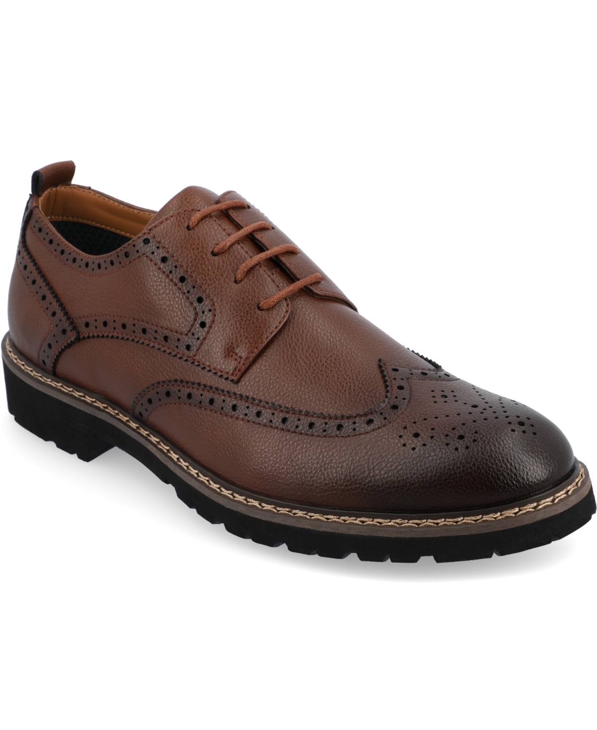 Men's Campbell Tru Comfort Foam Wingtip Lace-Up Derby Shoes - Brown