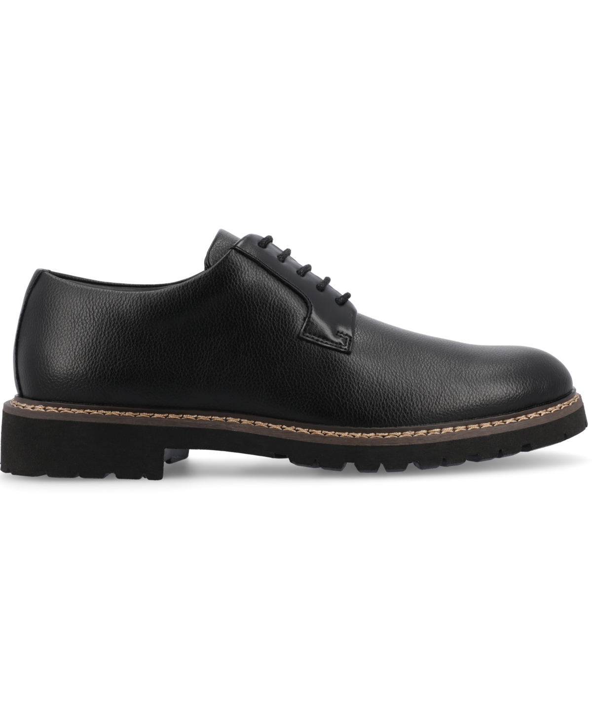 Vance Co. Men's Martin True Comfort Foam Plain Toe Lace-Up Derby Shoes