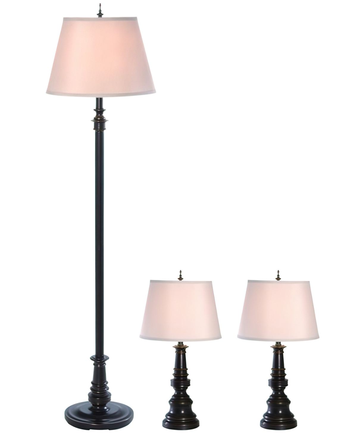 Shop All The Rages Lalia Home Oxford Classic 3 Piece Metal Lamp Set In Restoration Bronze