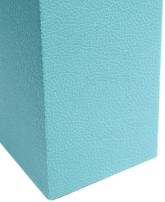 Lalia Home Lexington 21" Leather Base Modern Home D&eacute;cor Bedside Table Lamp with White Rectangular Fabric Shade