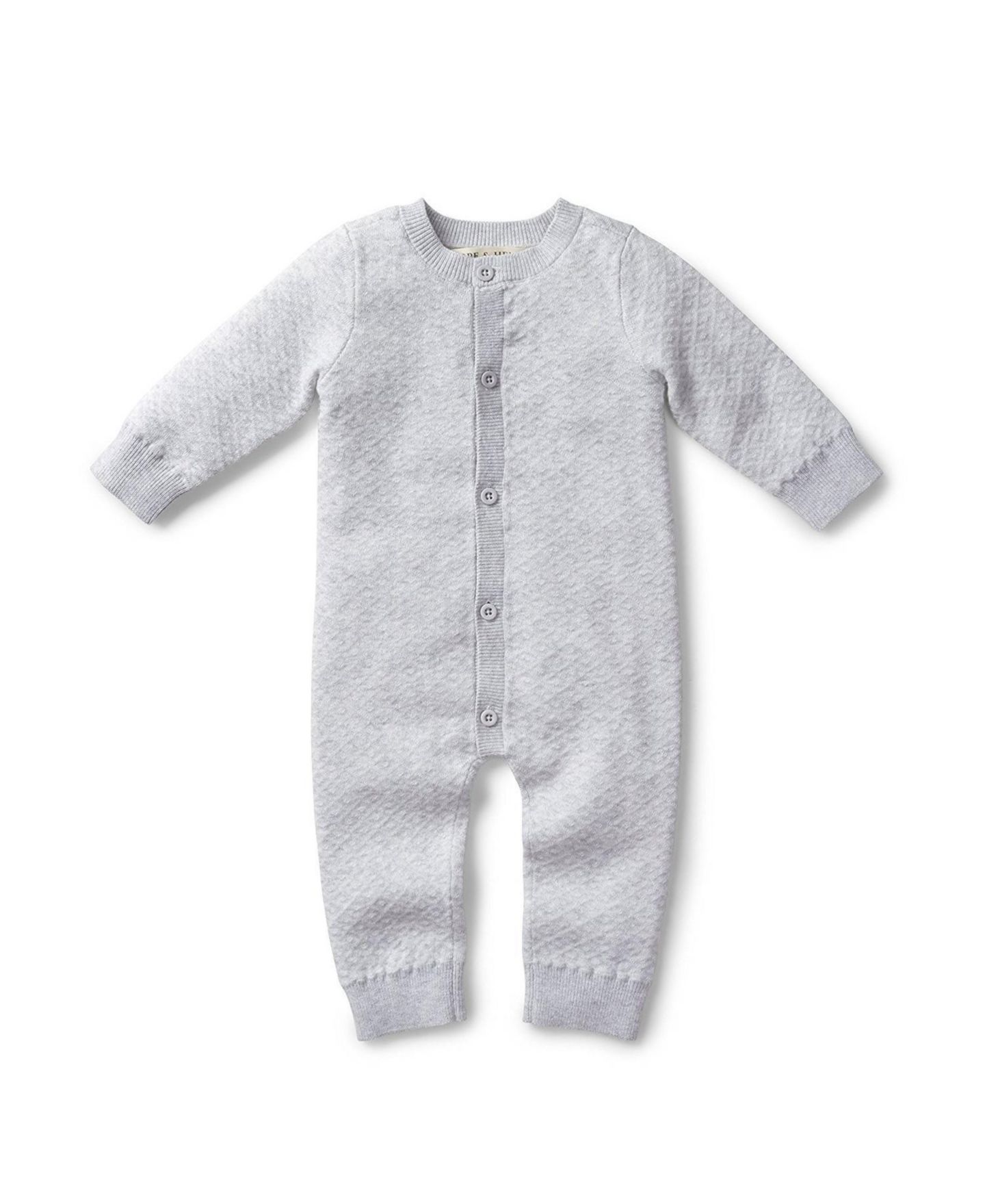 Комбинезон Hope & Henry Baby Girls Hope and Henry Jacquard Sweater Romper, цвет: Серый — фото 1