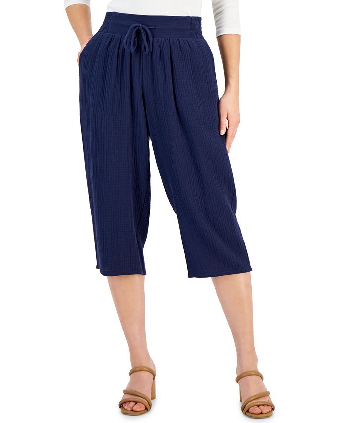 Cropped sale gauze pants