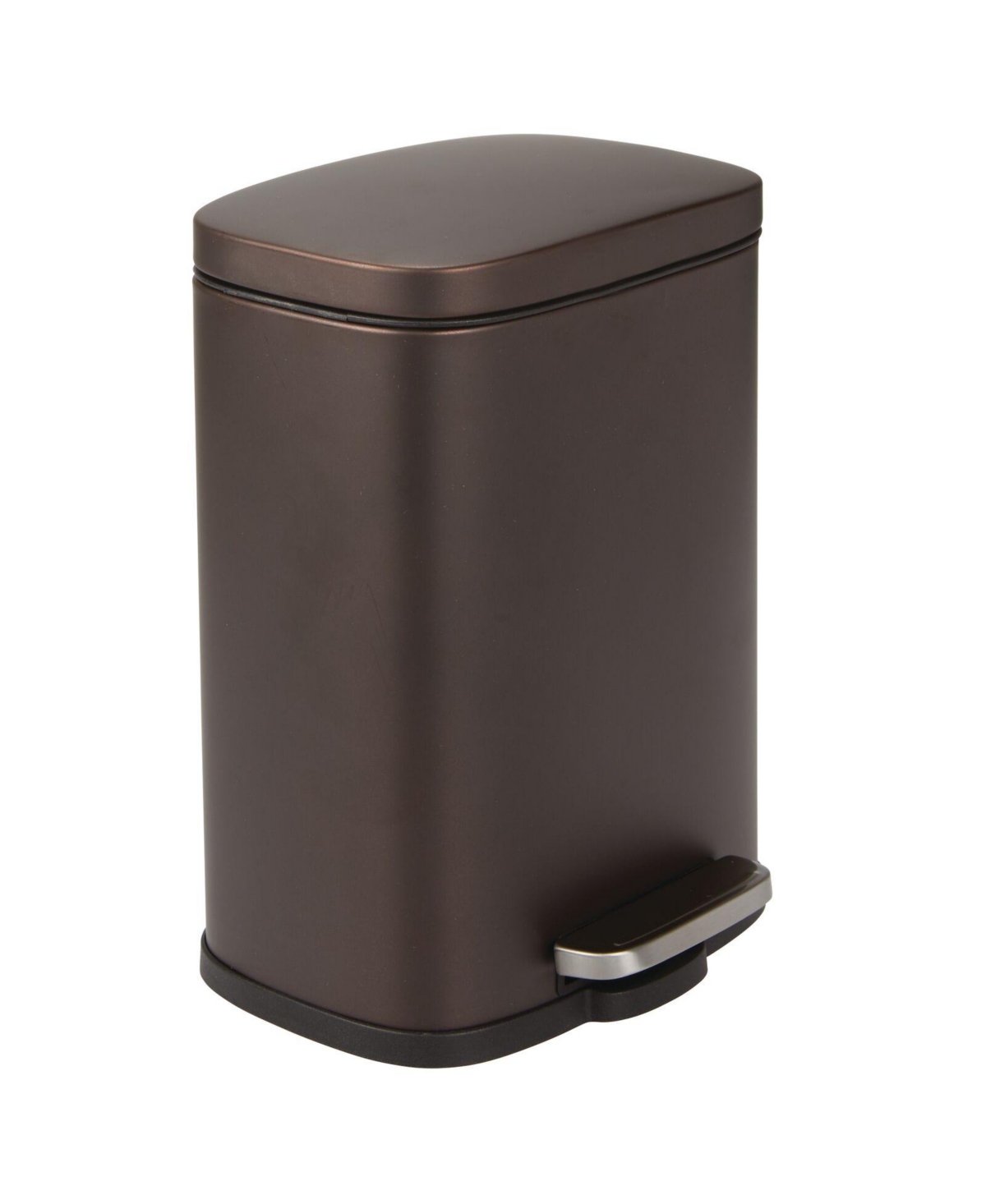 Stainless Steel Rectangular 1.3 Gallon Foot Step Trash Can with Lid - Bronze