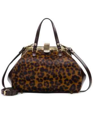 Brooks Brothers Calf Pony Hair Leather Leopard Print Bag Satchel buy Made in Italy