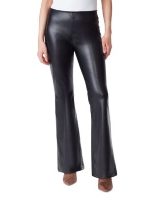 Jessica Simpson - Women's Faux-Leather Pull-On Flare-Leg Pants
