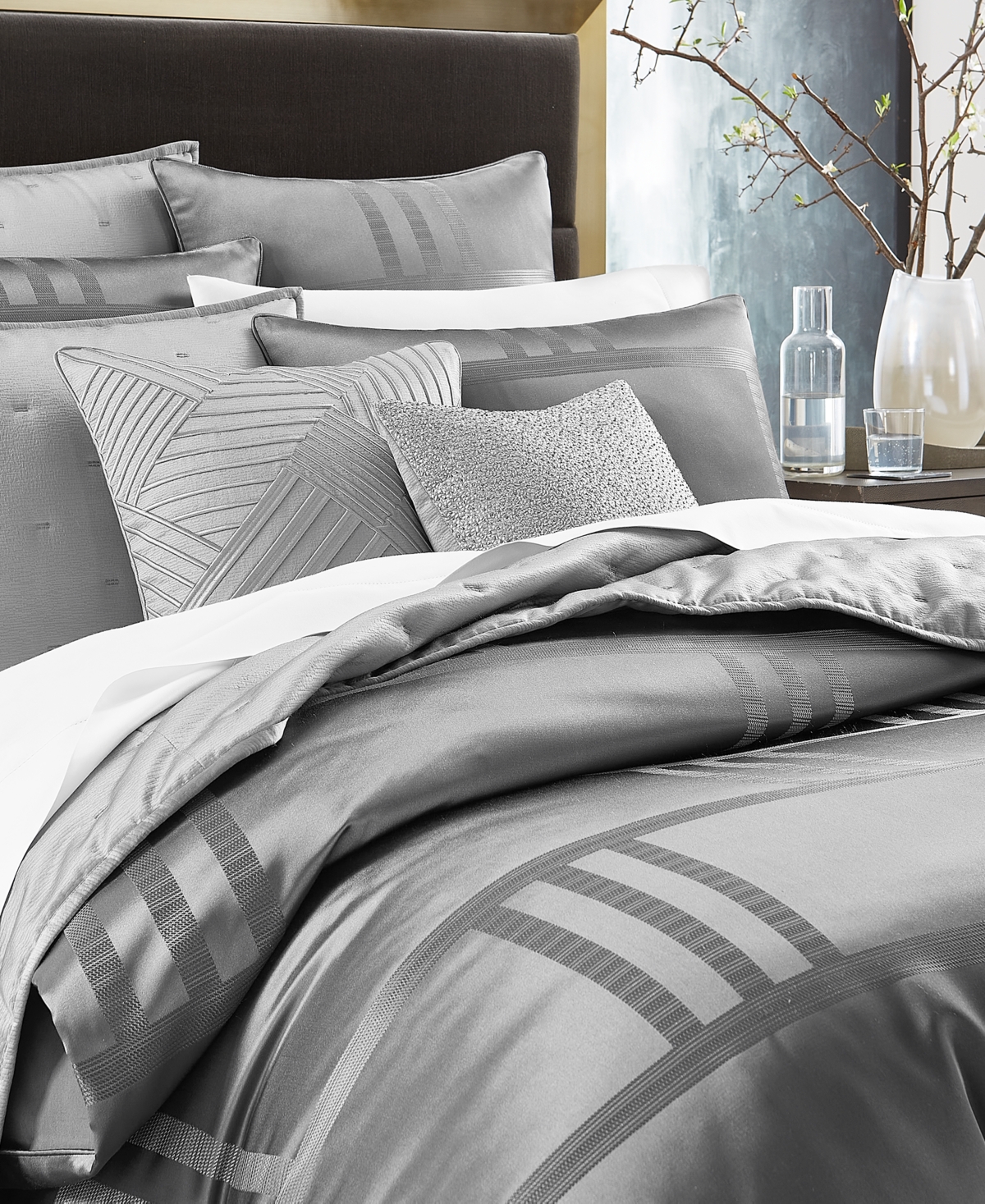 HOTEL COLLECTION STRUCTURE 3-PC. COMFORTER SET, KING, EXCLUSIVELY AT MACY'S 