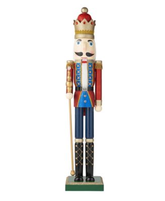 54" H Wooden Christmas Glitter King Nutcracker