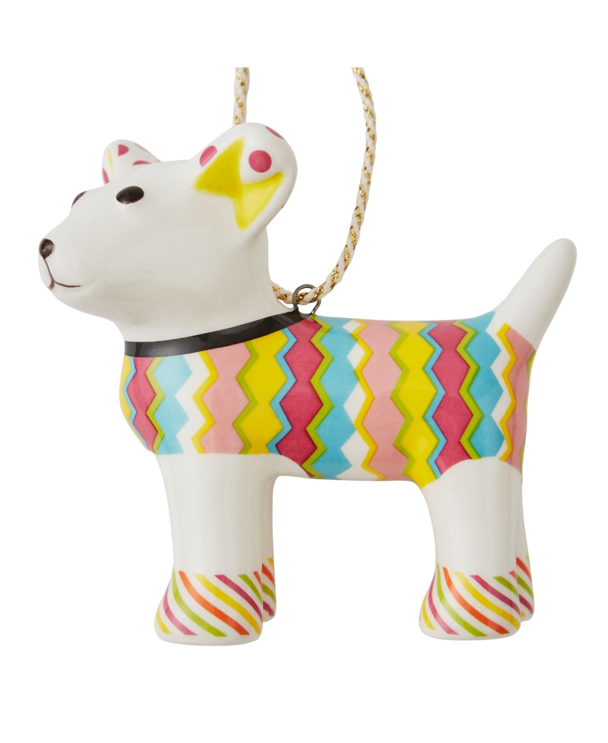Kit Kemp for Spode Christmas Doodles Tiffany Pooch Patchwork Ornament