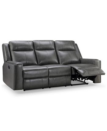 Abbyson leather reclining hot sale sofa