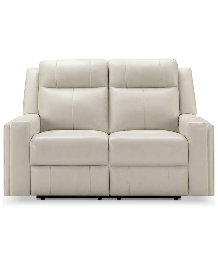Abbyson Living Rhodes 60" TopGrain Leather Manual Reclining Loveseat