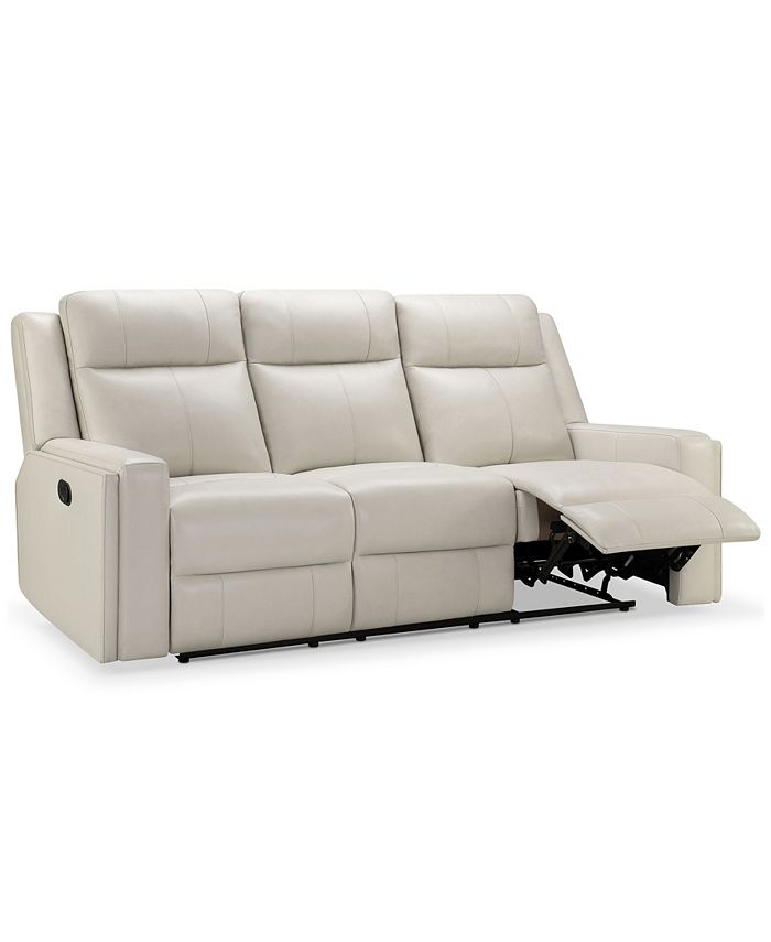 Abbyson Living Rhodes 81.5" TopGrain Leather Manual Reclining Sofa