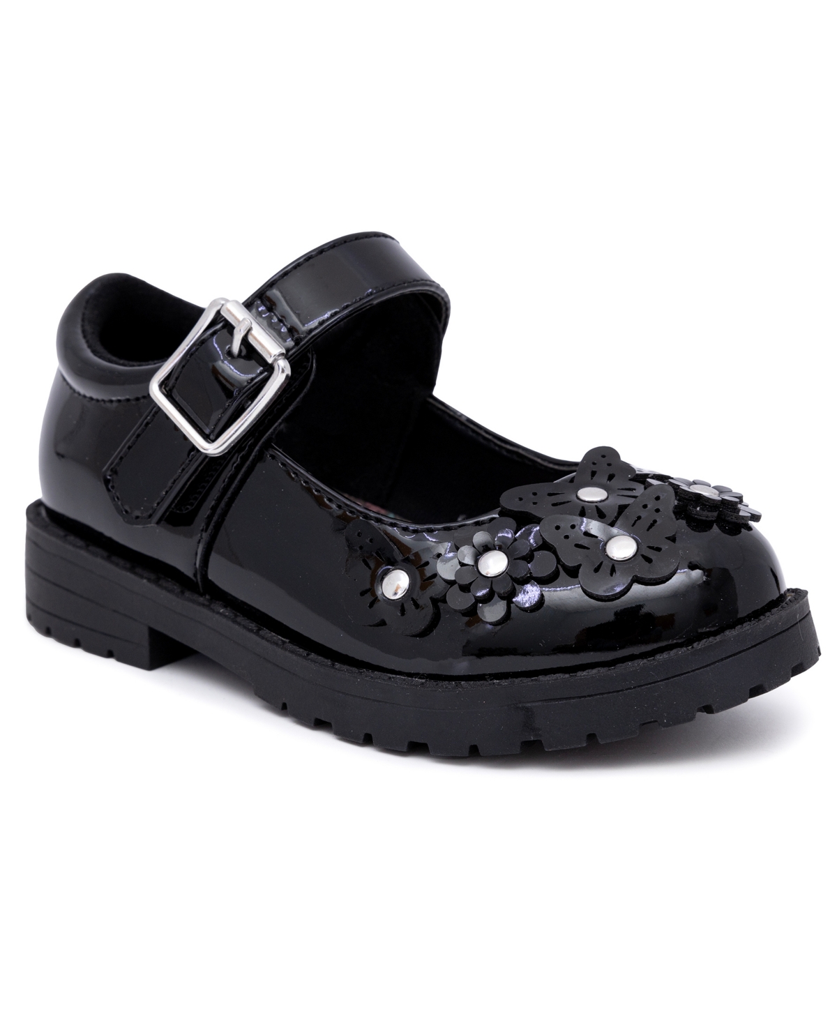 Sugar Toddler Girls Kia Mary Jane Buckle Closure Sandals In Black Patent