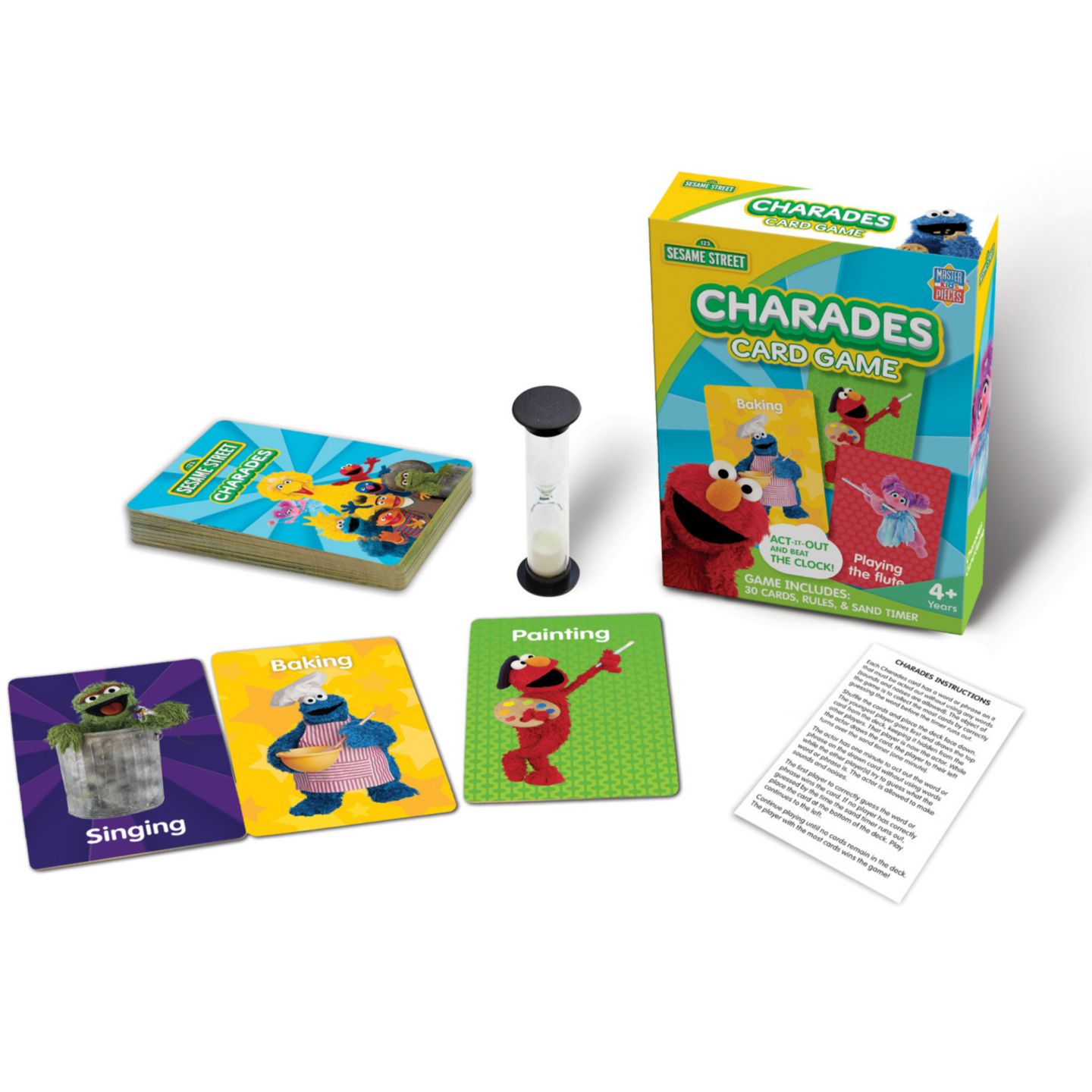 Детская карточная игра MasterPieces Puzzles Sesame Street Charades Party Card Game, 30-Card, Ages 4+, цвет: Разноцветный — фото 2