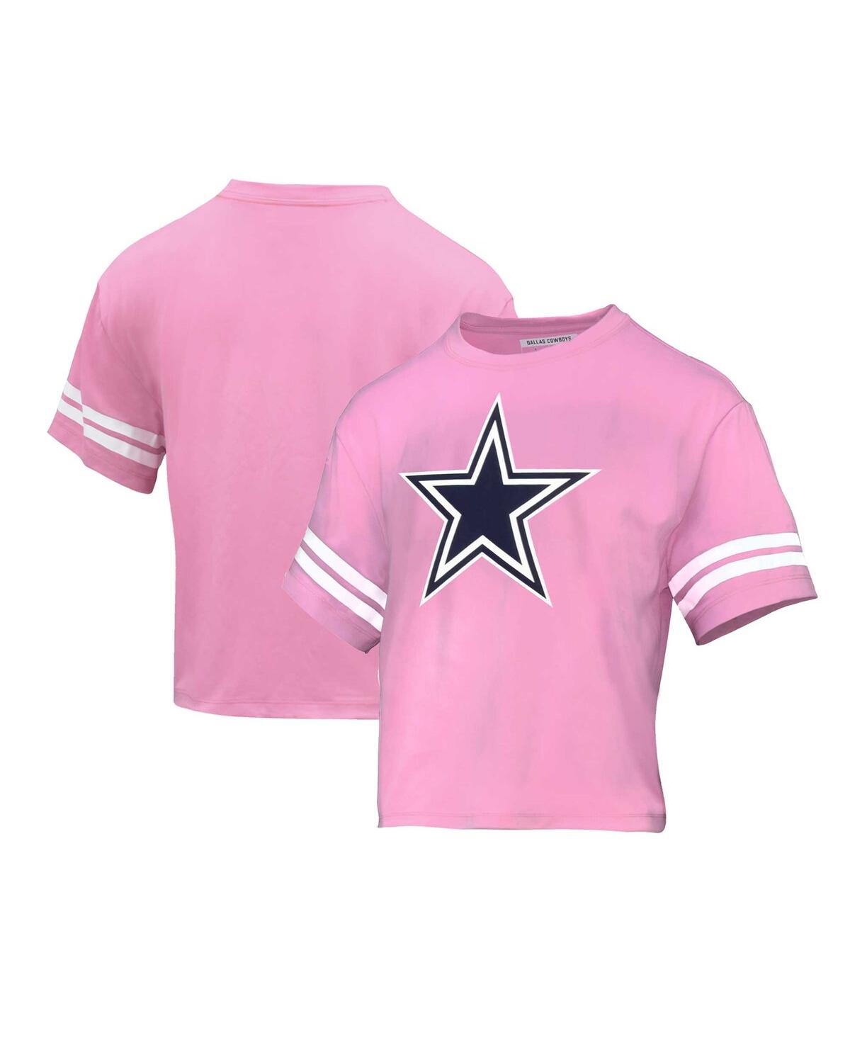 Dallas Cowboys Women's Summers V-Neck T-Shirt - Pink