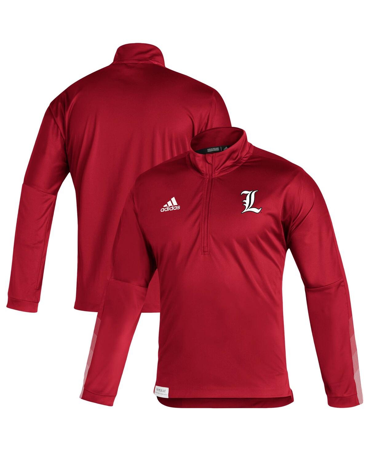 New Adidas Louisville Cardinals Men's Red Embroidered Short Sleeve Jacket  -- Adult Large