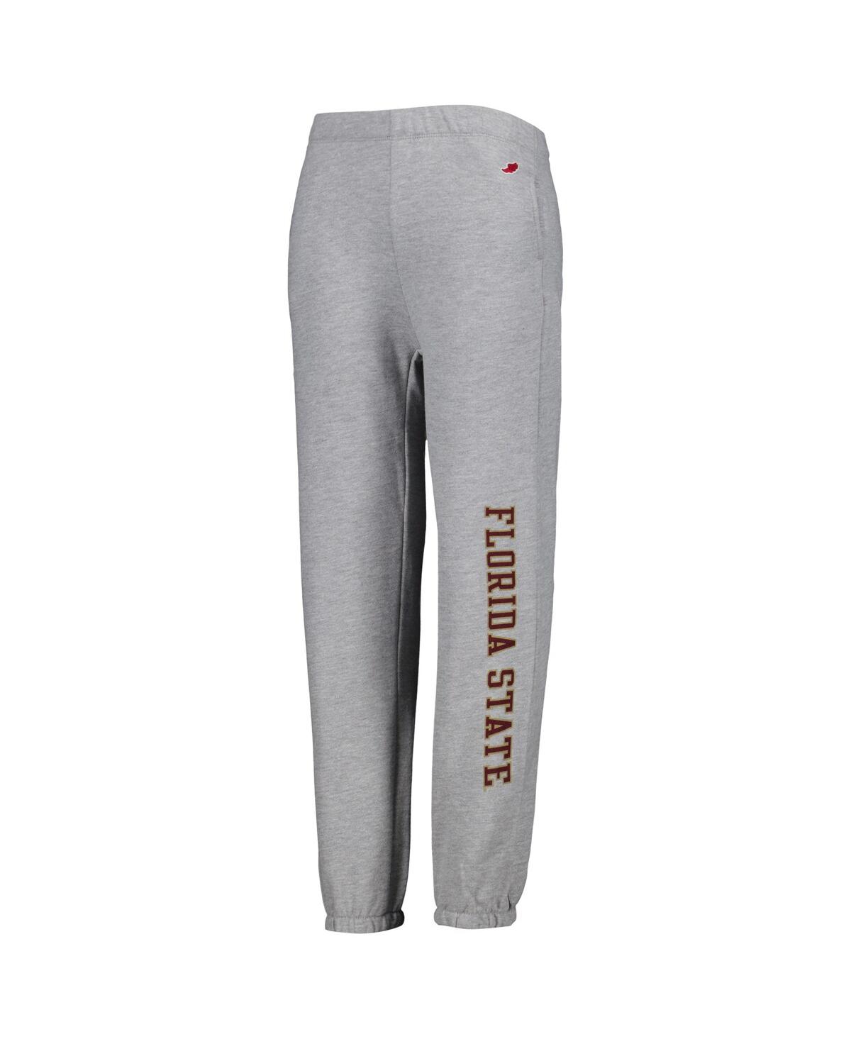 League Collegiate Wear Big Boys  Gray Florida State Seminoles Essential Pants In Gray