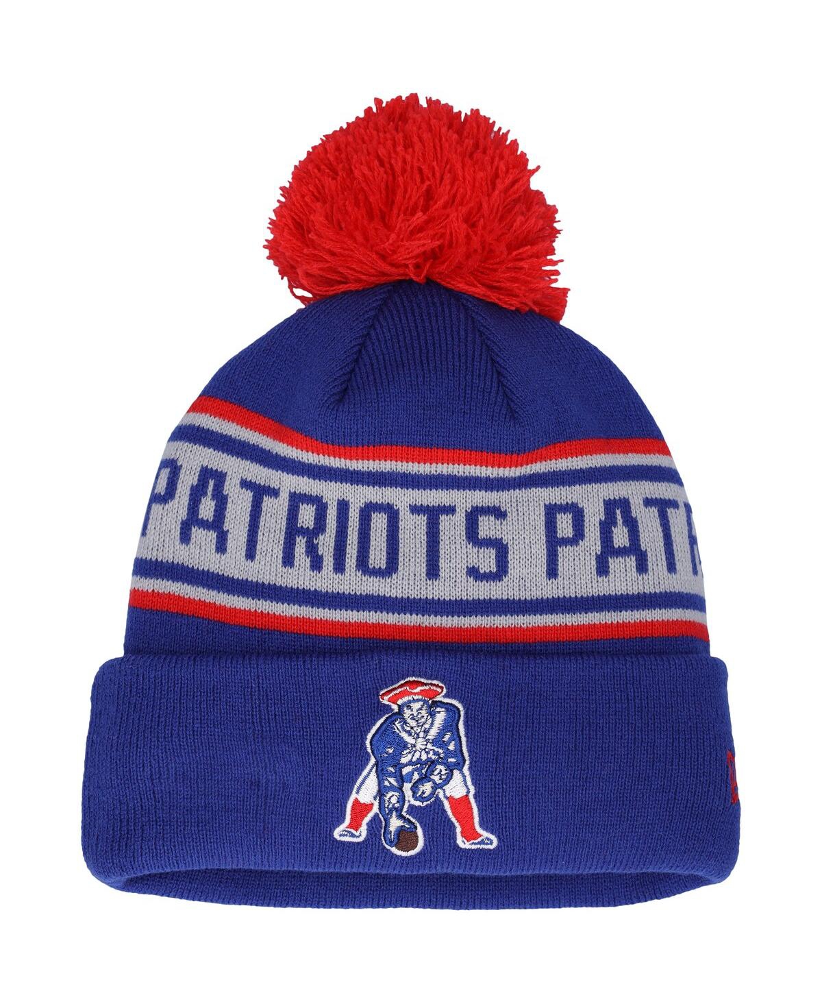 New Era Kids' Big Boys And Girls  Navy New England Patriots Repeat Cuffed Knit Hat With Pom