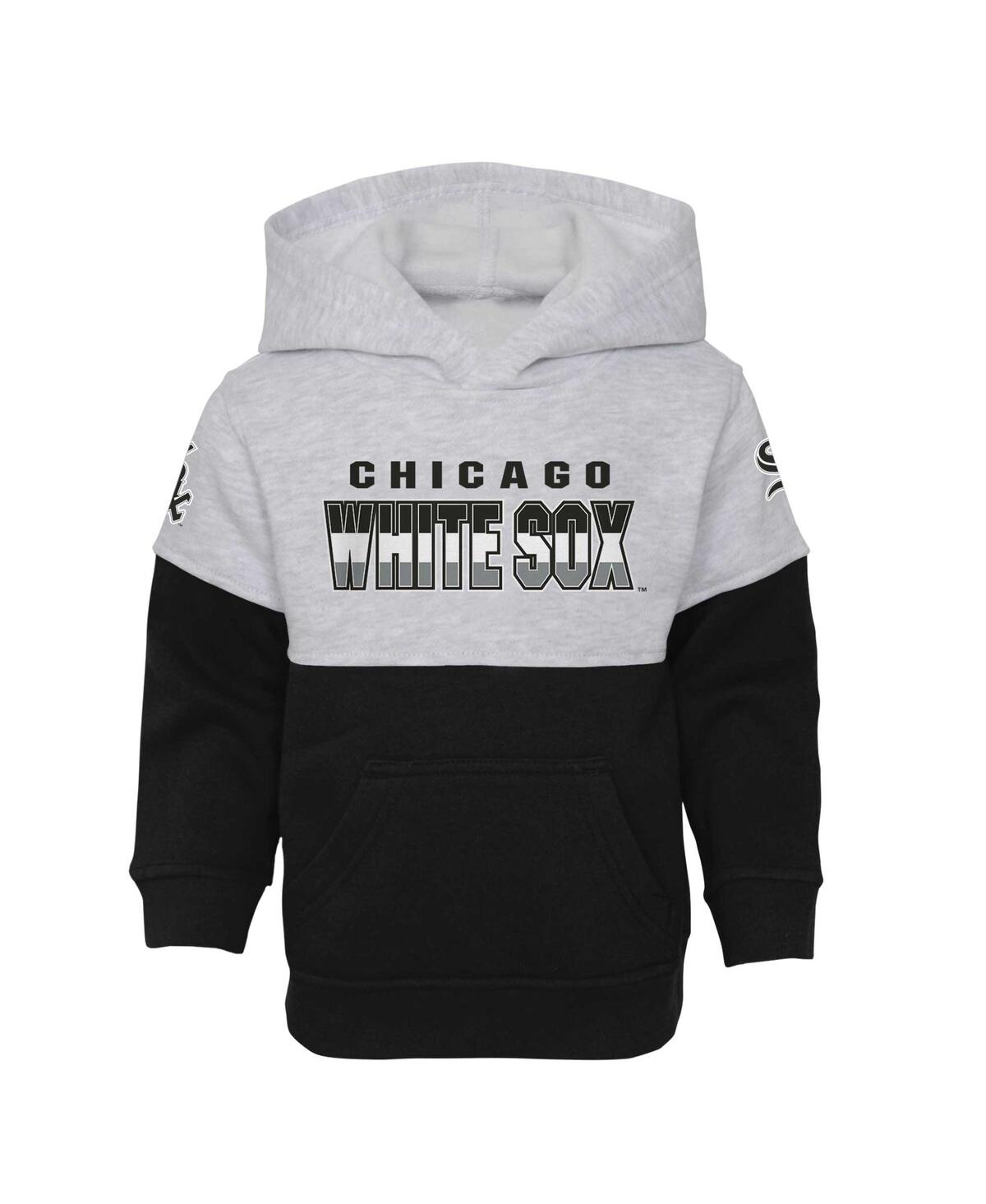 Outerstuff Toddler Boys And Girls Black, Heather Gray Chicago White Sox Two-piece Playmaker Set In Black,heather Gray