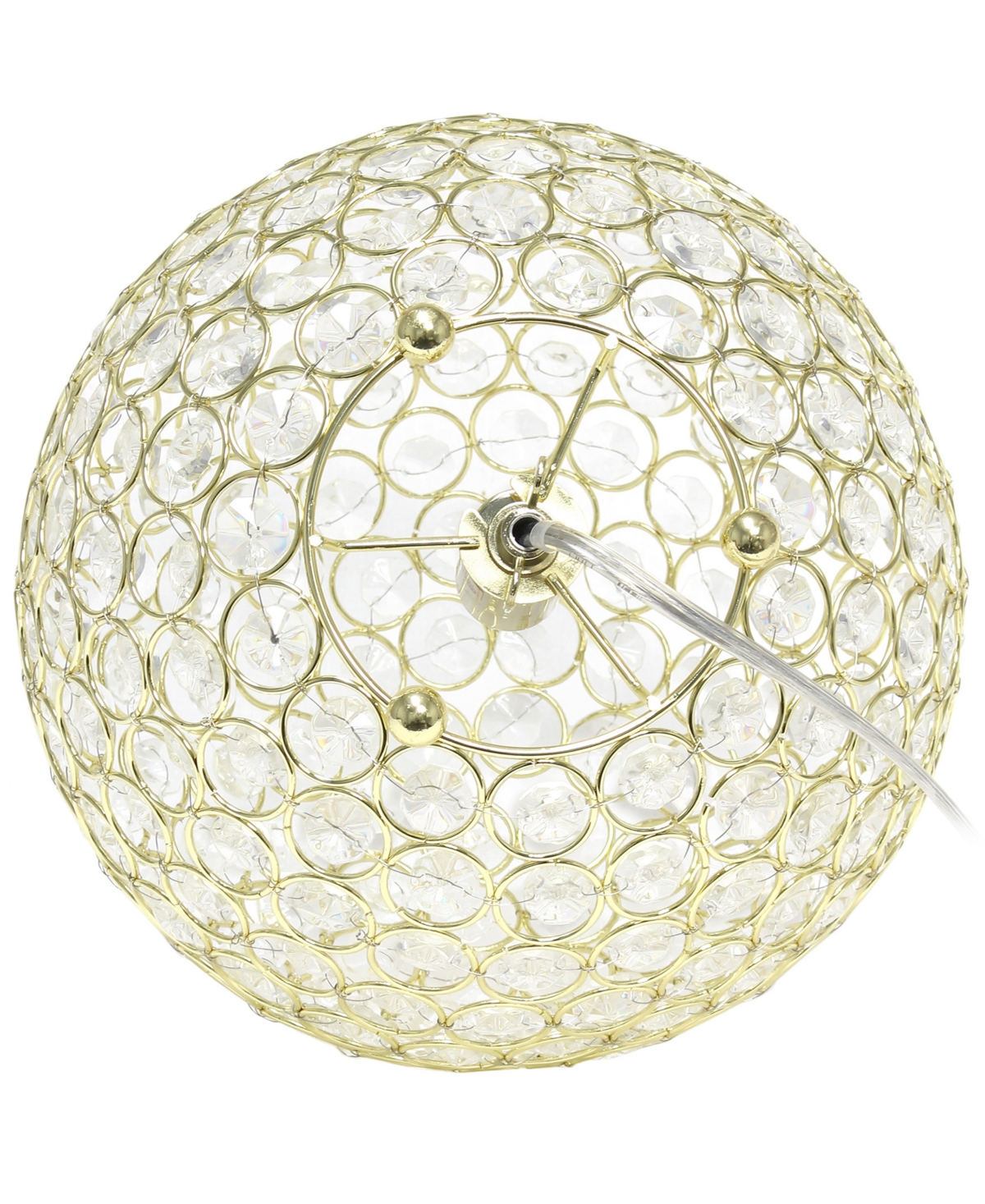 Shop All The Rages Lalia Home Elipse 10" Crystal Orb Table Lamp In Gold