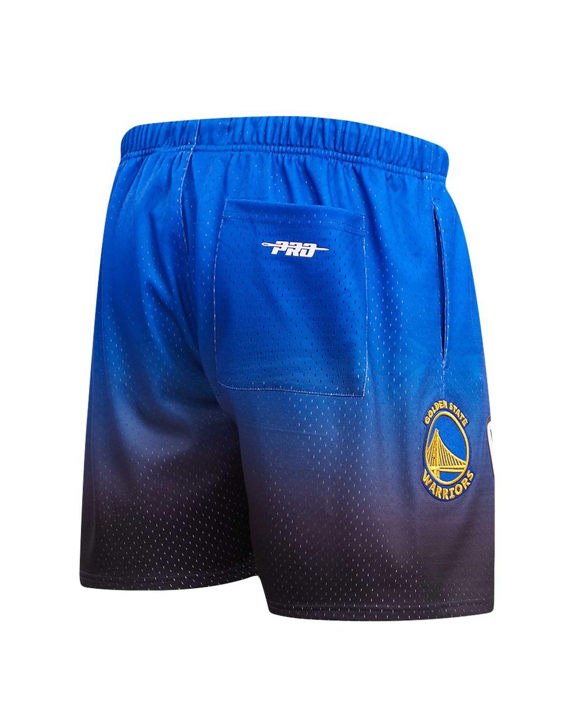 PRO STANDARD MEN'S PRO STANDARD STEPHEN CURRY ROYAL, BLACK GOLDEN STATE WARRIORS OMBRE NAME AND NUMBER SHORTS 