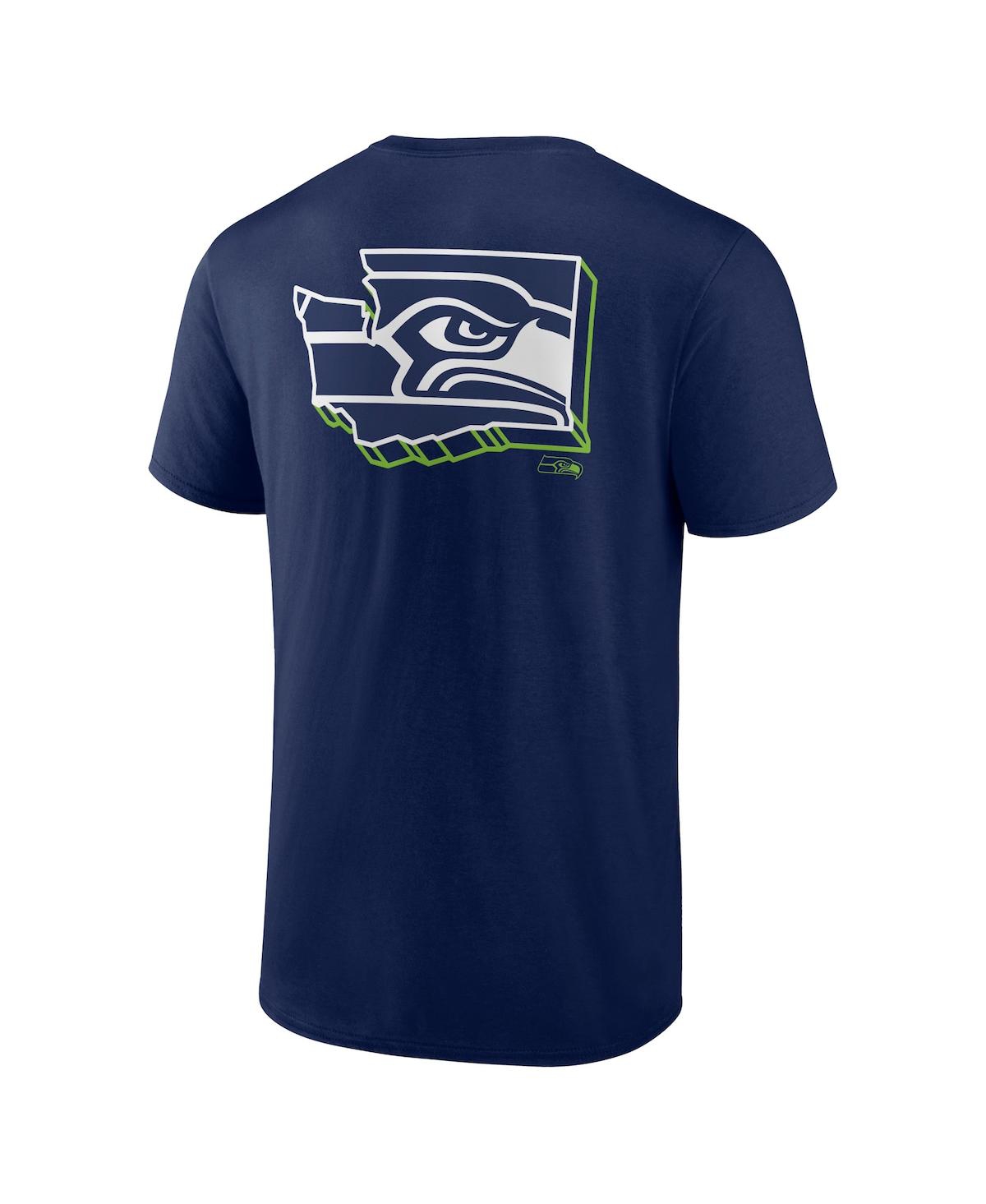Shop Profile Men's  College Navy Seattle Seahawks Big And Tall Two-sided T-shirt