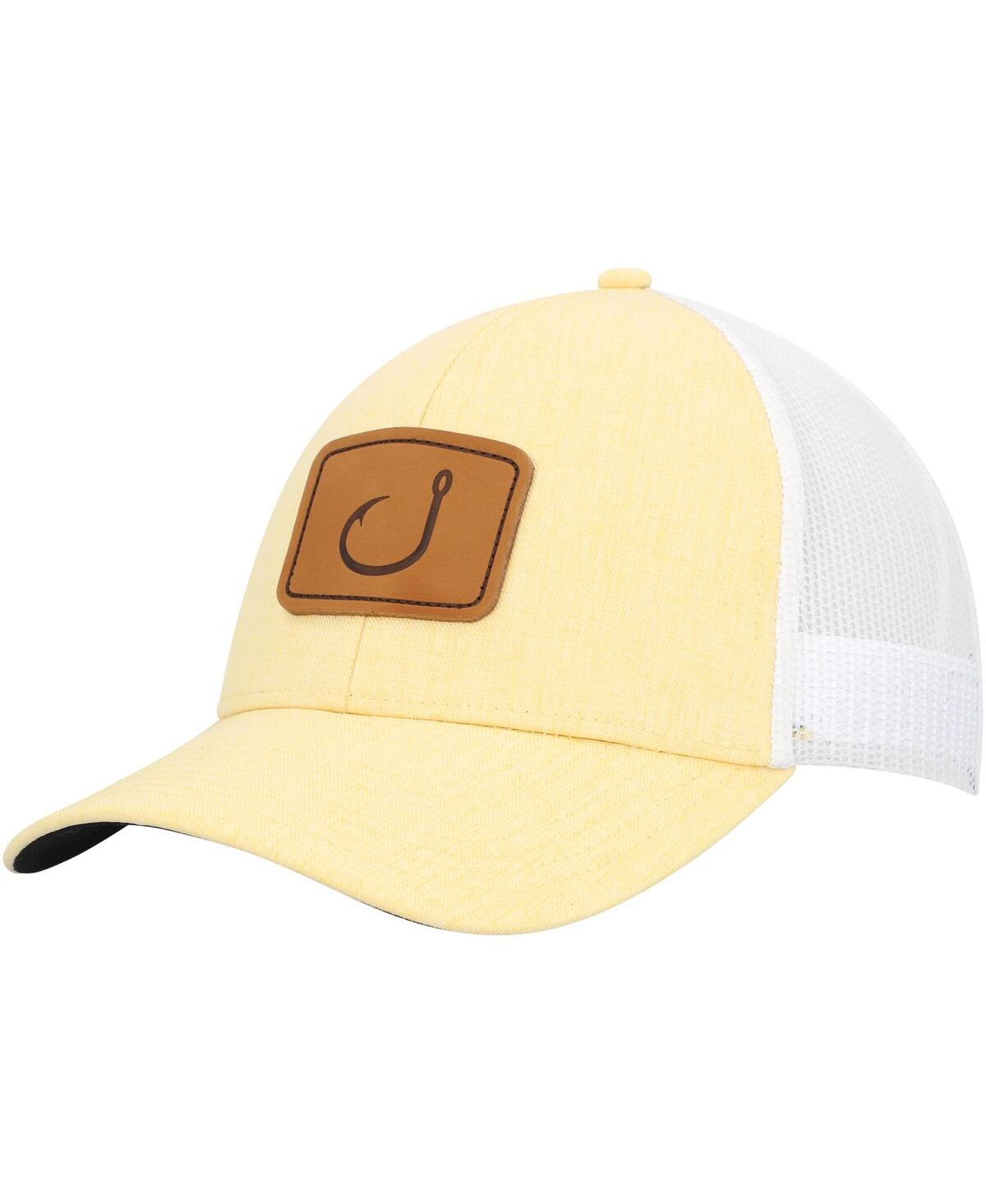 Avid Men's  Yellow, White Lay Day Trucker Snapback Hat In Yellow,white